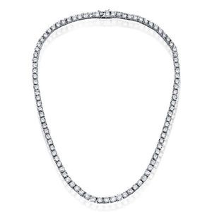 Sterling Silver White Sapphire Tennis Necklace 18”